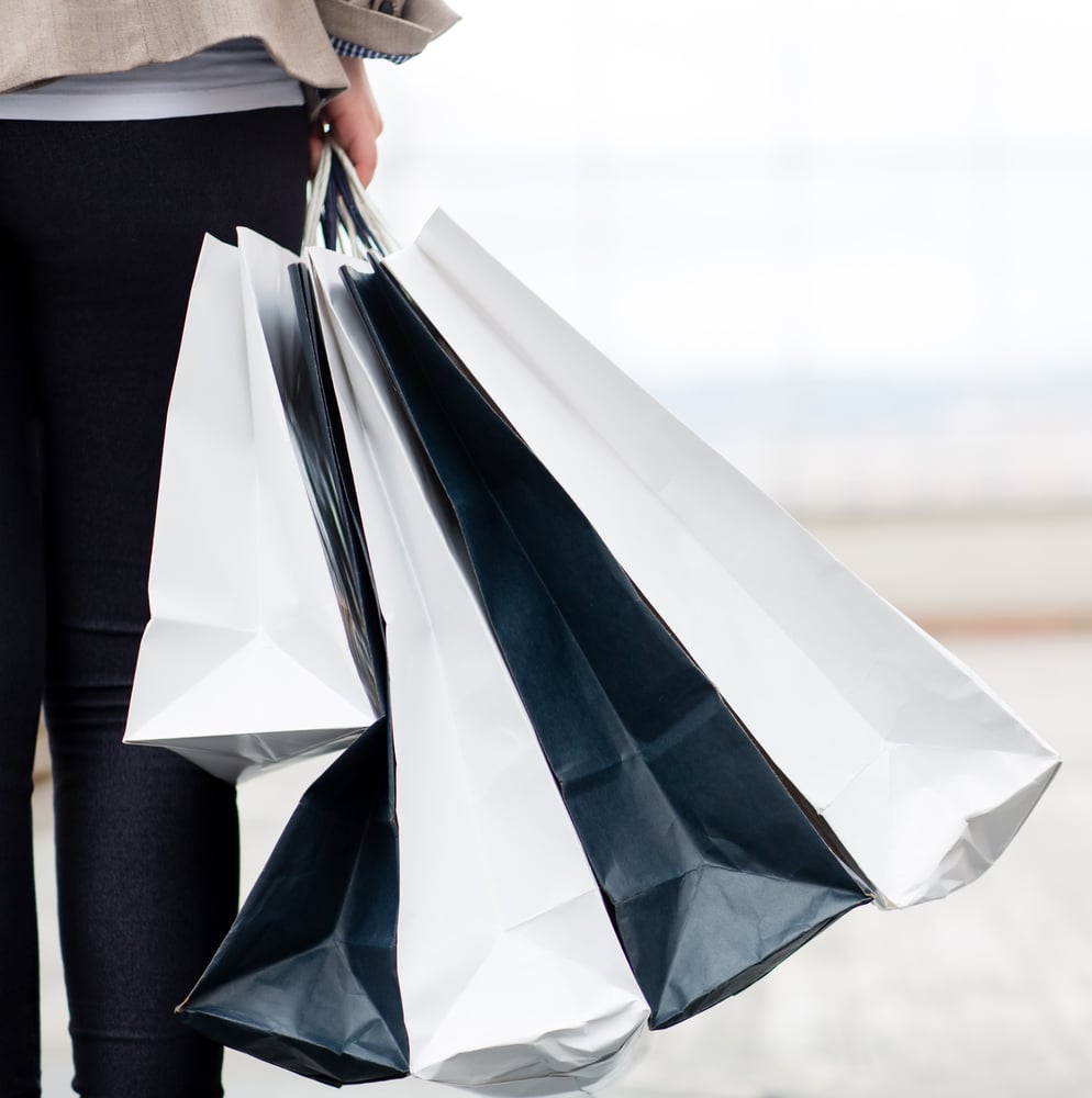 white shopping bags