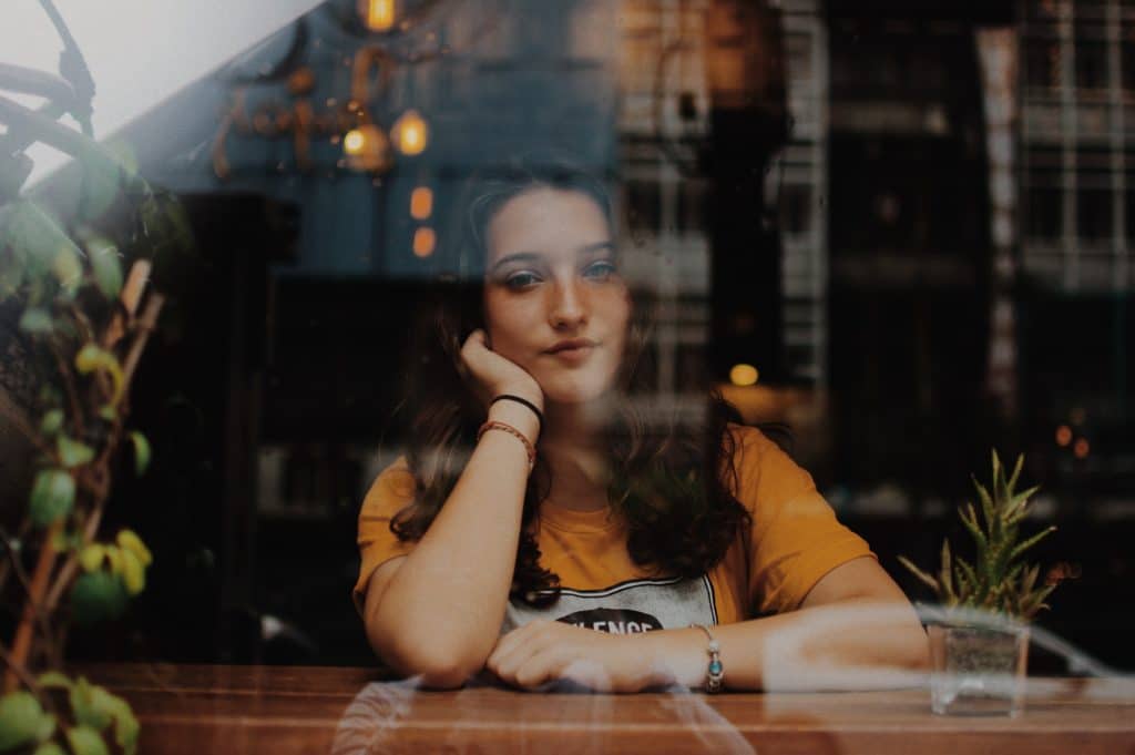 woman at desk